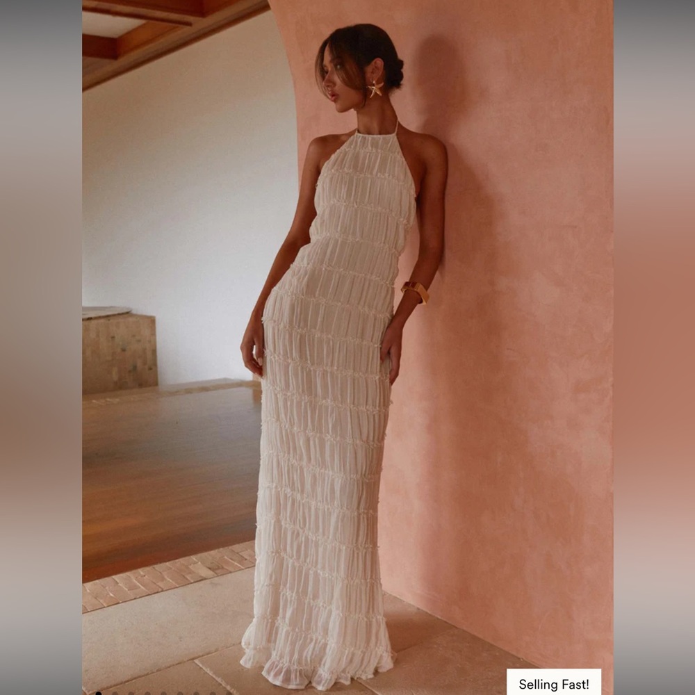 Peppermayo Aullie Maxi Dress Ivory